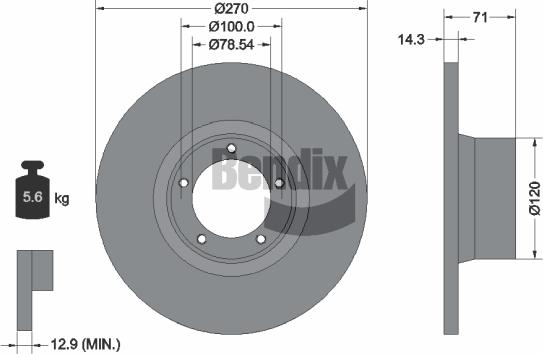 BENDIX Braking BDS2123 - Disque de frein cwaw.fr