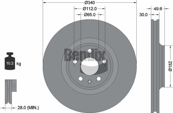 BENDIX Braking BDS2122HC - Disque de frein cwaw.fr