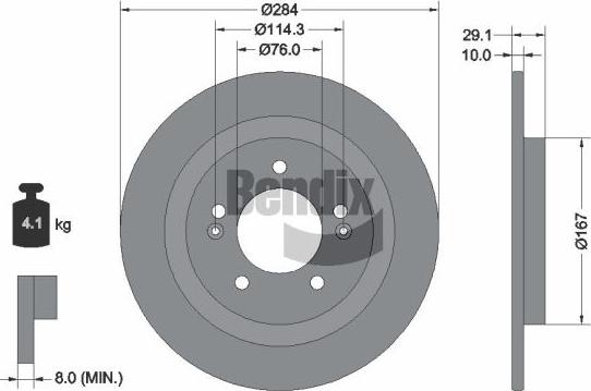 BENDIX Braking BDS2358 - Disque de frein cwaw.fr