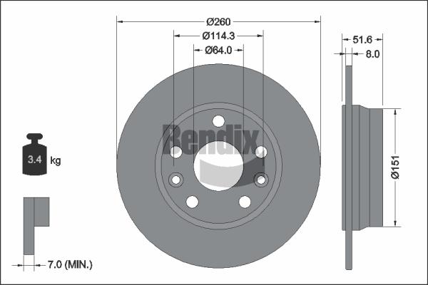 BENDIX Braking BDS2290 - Disque de frein cwaw.fr