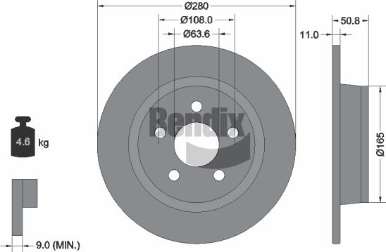 BENDIX Braking BDS2258 - Disque de frein cwaw.fr