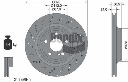 BENDIX Braking BDS2286HC - Disque de frein cwaw.fr