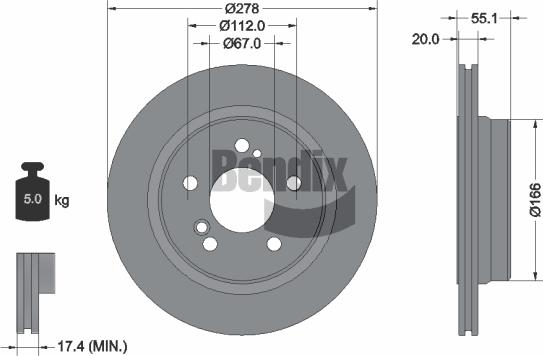 BENDIX Braking BDS2281 - Disque de frein cwaw.fr