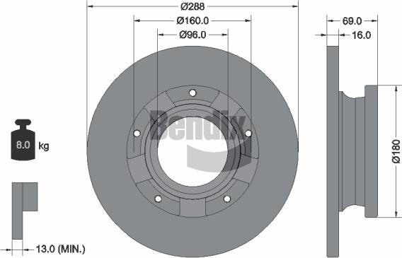 BENDIX Braking BDS2235 - Disque de frein cwaw.fr