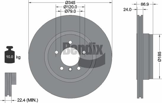 BENDIX Braking BDS2231 - Disque de frein cwaw.fr