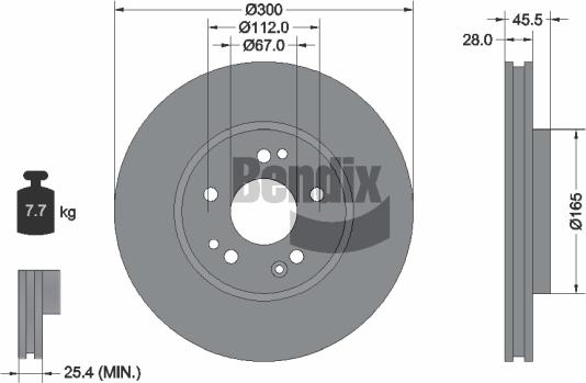 BENDIX Braking BDS2227 - Disque de frein cwaw.fr