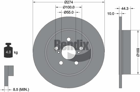 BENDIX Braking BDS2271 - Disque de frein cwaw.fr