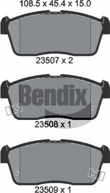 BENDIX Braking BPD1996 - Kit de plaquettes de frein, frein à disque cwaw.fr