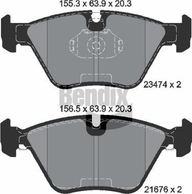 BENDIX Braking BPD1990 - Kit de plaquettes de frein, frein à disque cwaw.fr