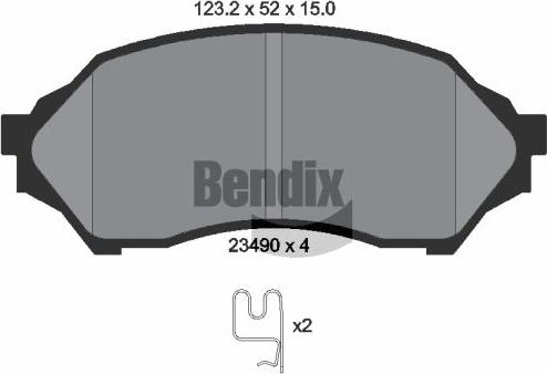 BENDIX Braking BPD1993 - Kit de plaquettes de frein, frein à disque cwaw.fr