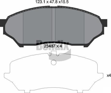 BENDIX Braking BPD1992 - Kit de plaquettes de frein, frein à disque cwaw.fr