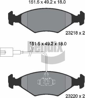 BENDIX Braking BPD1943 - Kit de plaquettes de frein, frein à disque cwaw.fr