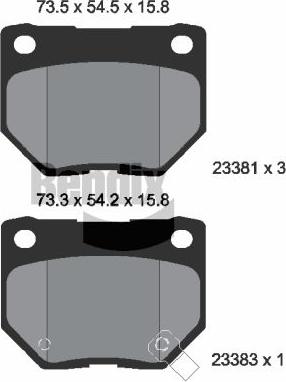 BENDIX Braking BPD1964 - Kit de plaquettes de frein, frein à disque cwaw.fr