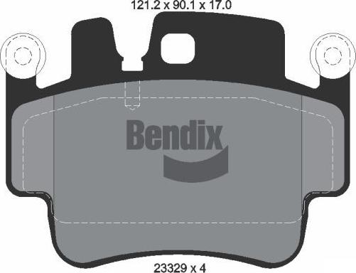 BENDIX Braking BPD1961 - Kit de plaquettes de frein, frein à disque cwaw.fr