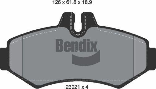 BENDIX Braking BPD1905 - Kit de plaquettes de frein, frein à disque cwaw.fr