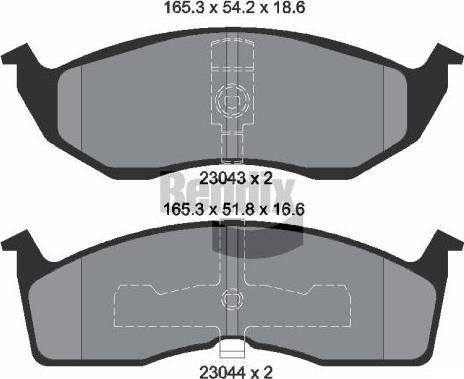 BENDIX Braking BPD1907 - Kit de plaquettes de frein, frein à disque cwaw.fr