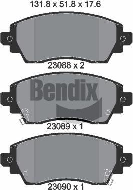 BENDIX Braking BPD1916 - Kit de plaquettes de frein, frein à disque cwaw.fr