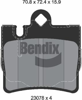 BENDIX Braking BPD1911 - Kit de plaquettes de frein, frein à disque cwaw.fr