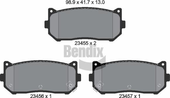 BENDIX Braking BPD1984 - Kit de plaquettes de frein, frein à disque cwaw.fr