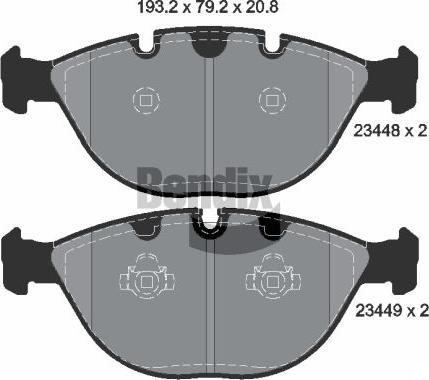 BENDIX Braking BPD1981 - Kit de plaquettes de frein, frein à disque cwaw.fr