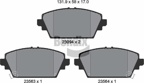 BENDIX Braking BPD1920 - Kit de plaquettes de frein, frein à disque cwaw.fr