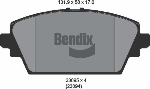 BENDIX Braking BPD1921 - Kit de plaquettes de frein, frein à disque cwaw.fr