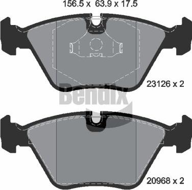 BENDIX Braking BPD1928 - Kit de plaquettes de frein, frein à disque cwaw.fr