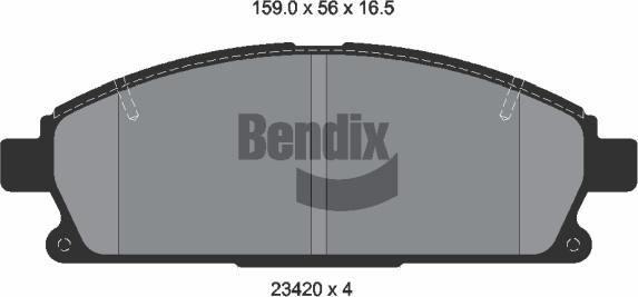 BENDIX Braking BPD1974 - Kit de plaquettes de frein, frein à disque cwaw.fr