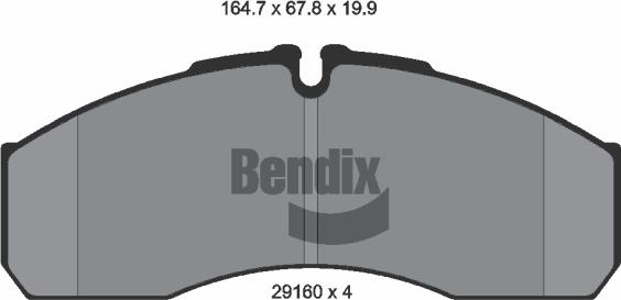 BENDIX Braking BPD1495 - Kit de plaquettes de frein, frein à disque cwaw.fr