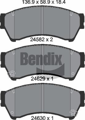 BENDIX Braking BPD1451 - Kit de plaquettes de frein, frein à disque cwaw.fr