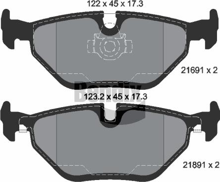 BENDIX Braking BPD1457 - Kit de plaquettes de frein, frein à disque cwaw.fr