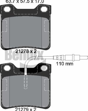 BENDIX Braking BPD1414 - Kit de plaquettes de frein, frein à disque cwaw.fr