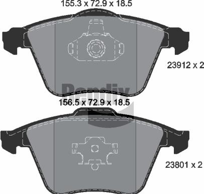 BENDIX Braking BPD1416 - Kit de plaquettes de frein, frein à disque cwaw.fr