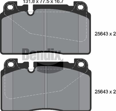 BENDIX Braking BPD1417 - Kit de plaquettes de frein, frein à disque cwaw.fr