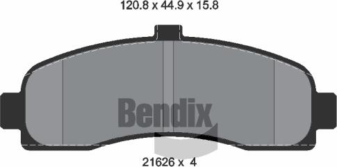 BENDIX Braking BPD1482 - Kit de plaquettes de frein, frein à disque cwaw.fr