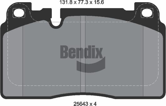 BENDIX Braking BPD1487 - Kit de plaquettes de frein, frein à disque cwaw.fr