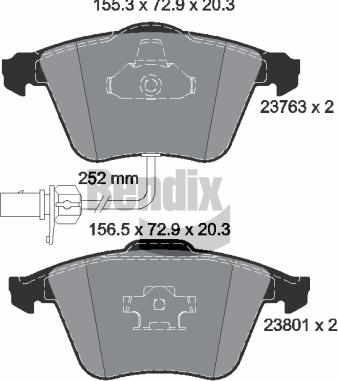 BENDIX Braking BPD1420 - Kit de plaquettes de frein, frein à disque cwaw.fr