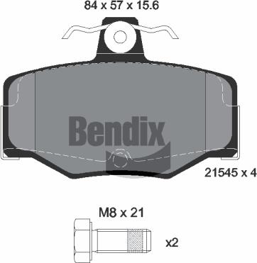 BENDIX Braking BPD1474 - Kit de plaquettes de frein, frein à disque cwaw.fr