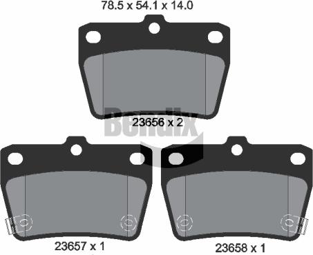 BENDIX Braking BPD1478 - Kit de plaquettes de frein, frein à disque cwaw.fr