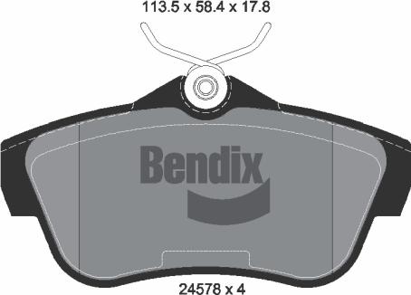 BENDIX Braking BPD1595 - Kit de plaquettes de frein, frein à disque cwaw.fr