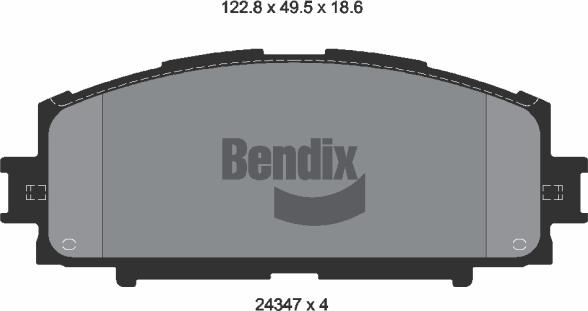 BENDIX Braking BPD1546 - Kit de plaquettes de frein, frein à disque cwaw.fr