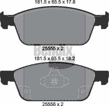 BENDIX Braking BPD1563 - Kit de plaquettes de frein, frein à disque cwaw.fr