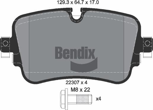 BENDIX Braking BPD1562 - Kit de plaquettes de frein, frein à disque cwaw.fr