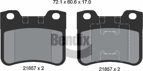 BENDIX Braking BPD1506 - Kit de plaquettes de frein, frein à disque cwaw.fr