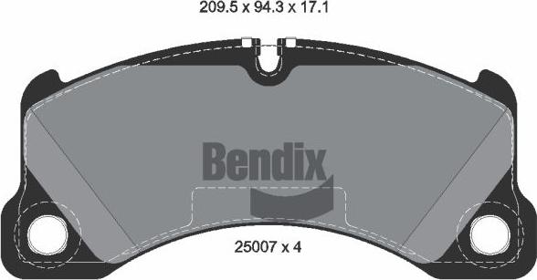 BENDIX Braking BPD1502 - Kit de plaquettes de frein, frein à disque cwaw.fr