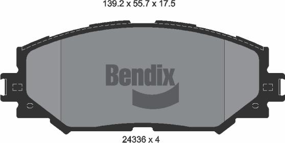 BENDIX Braking BPD1517 - Kit de plaquettes de frein, frein à disque cwaw.fr