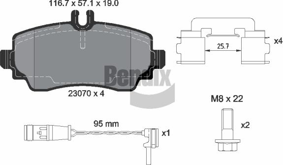 BENDIX Braking BPD1581 - Kit de plaquettes de frein, frein à disque cwaw.fr