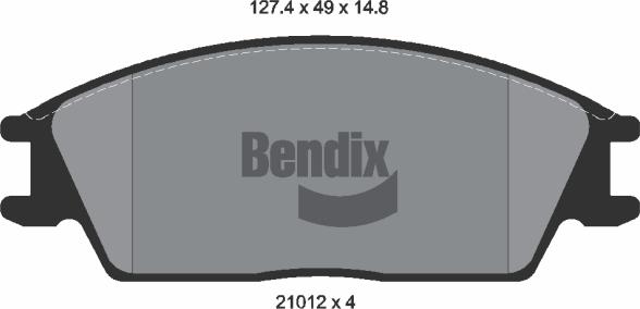 BENDIX Braking BPD1539 - Kit de plaquettes de frein, frein à disque cwaw.fr