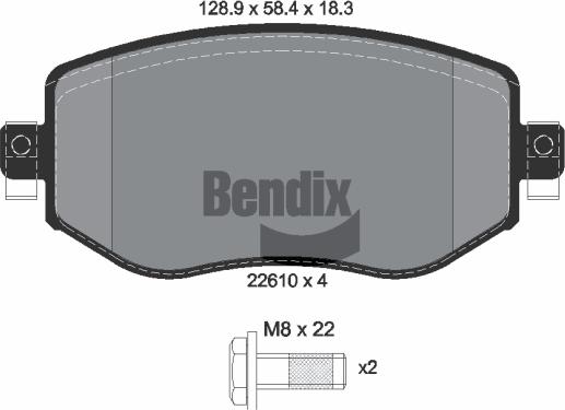 BENDIX Braking BPD1535 - Kit de plaquettes de frein, frein à disque cwaw.fr