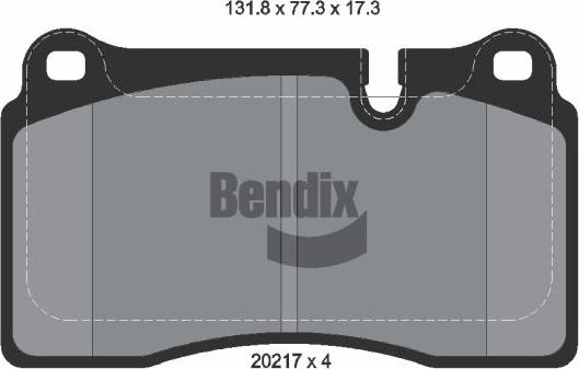 BENDIX Braking BPD1690 - Kit de plaquettes de frein, frein à disque cwaw.fr